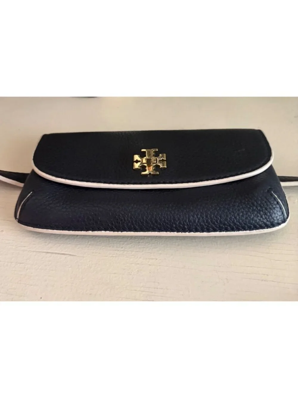 Tory Burch Leather Navy Crossbody Chest Fanny Waist Bag Mini Navy